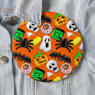 Badge Rond 15,2 Cm Fête des Candies Éffrayantes d'Halloween