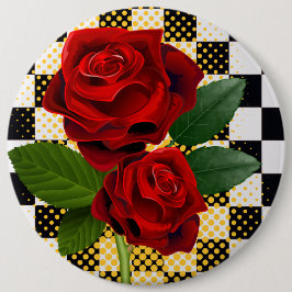 Badge Rond 15,2 Cm fleurs