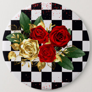 Badge Rond 15,2 Cm fleurs