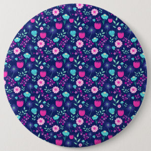 Badge Rond 15,2 Cm Fleurs délicates et détails botaniques