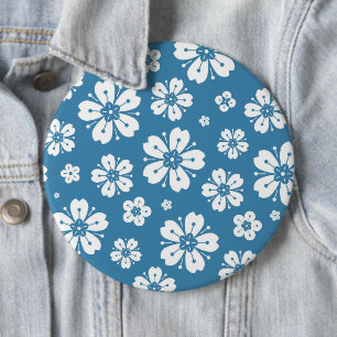 Badge Rond 15,2 Cm Fleurs Motif 5