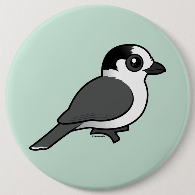 Badge Rond 15,2 Cm Geai gris (Devant)