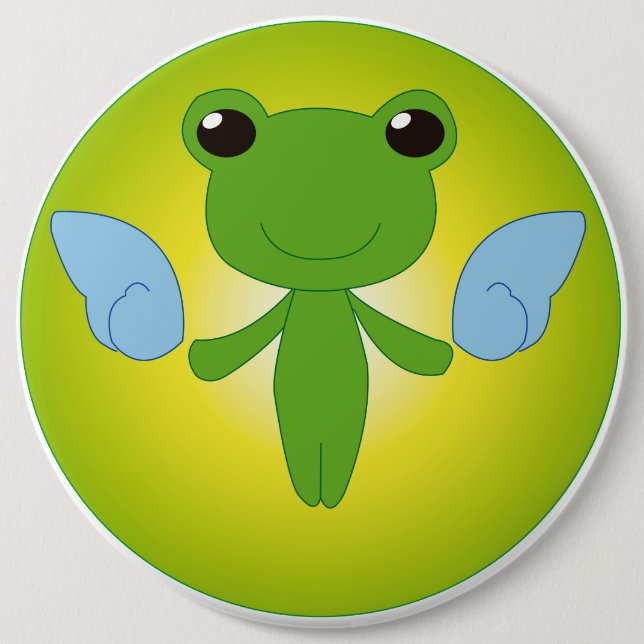 Badge Rond 15,2 Cm Gekota À ailes (Devant)