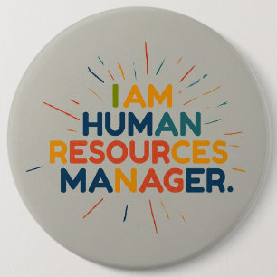 Badge Rond 15,2 Cm Gestionnaire des ressources humaines