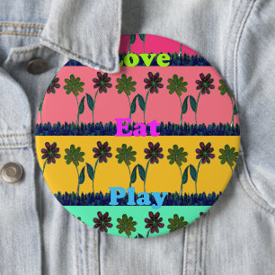 Badge Rond 15,2 Cm Gilry Lovely Mat Jouer aux couleurs