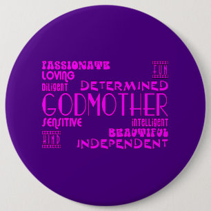 Badge Rond 15,2 Cm Godmères Baptims Christening Parties : Qualités