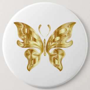 BADGE ROND 15,2 CM GOLDEN BUTTERFLY