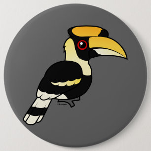 Badge Rond 15,2 Cm Grand calao