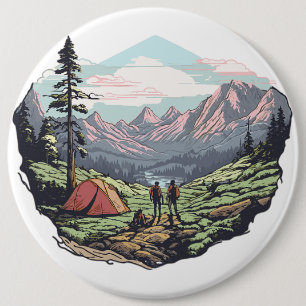 Badge Rond 15,2 Cm Graphique extérieur unique, rétrographique/vintage