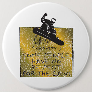 Badge Rond 15,2 Cm Gravity Snowboarder