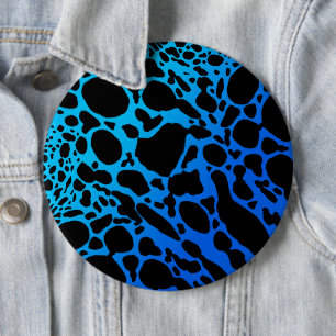 Badge Rond 15,2 Cm Grenouille à tarte à poison bleu