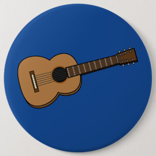 Badge Rond 15,2 Cm Guitar Cartoon