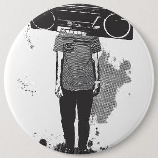 Badge Rond 15,2 Cm head radio