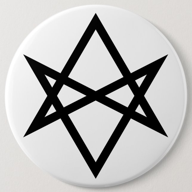 Badge Rond 15,2 Cm Hexagram unicursale de Thelemite (Devant)