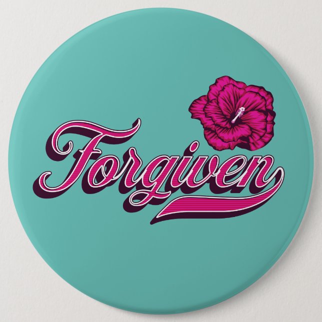 Badge Rond 15,2 Cm Hibiscus oublié (Devant)