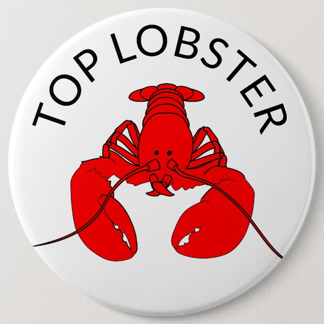 Badge Rond 15,2 Cm Homard supérieur (Devant)