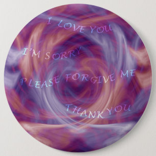 Badge Rond 15,2 Cm Ho'oponopono Purple Smoke