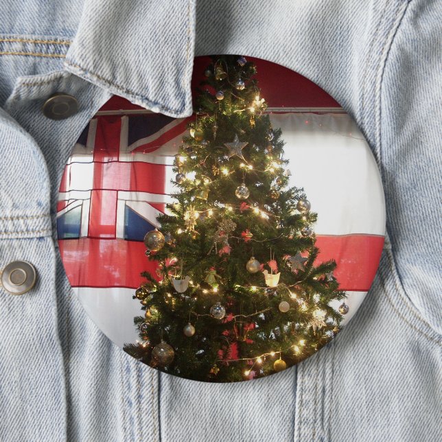 Badge Rond 15,2 Cm I Love UK Time (En situation)