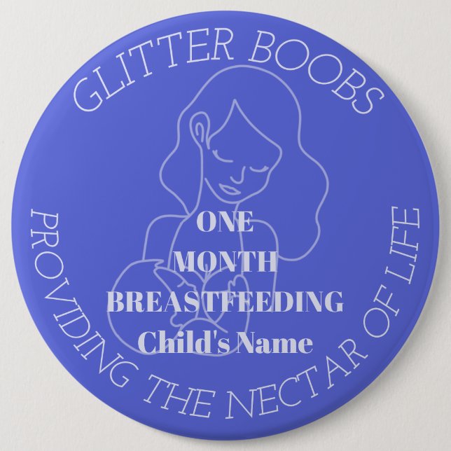 Badge Rond 15,2 Cm Icône d'étape d'allaitement d'un mois personnalisa (Devant)