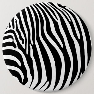 Badge Rond 15,2 Cm Imprimé animalier zèbre