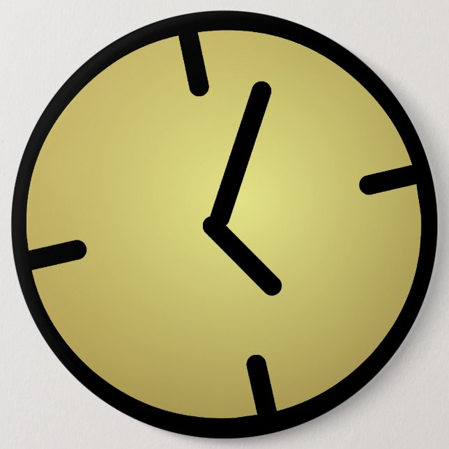 Badge Rond 15,2 Cm Insigne d'horloge d'Oldskool (Devant)
