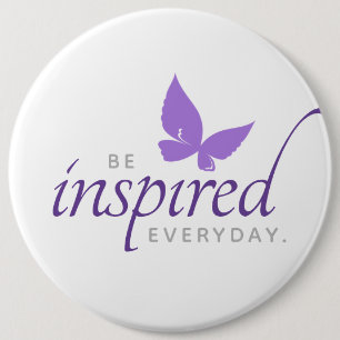 Badge Rond 15,2 Cm Inspirationnel Soyez Inspiré Papillon Quotidien