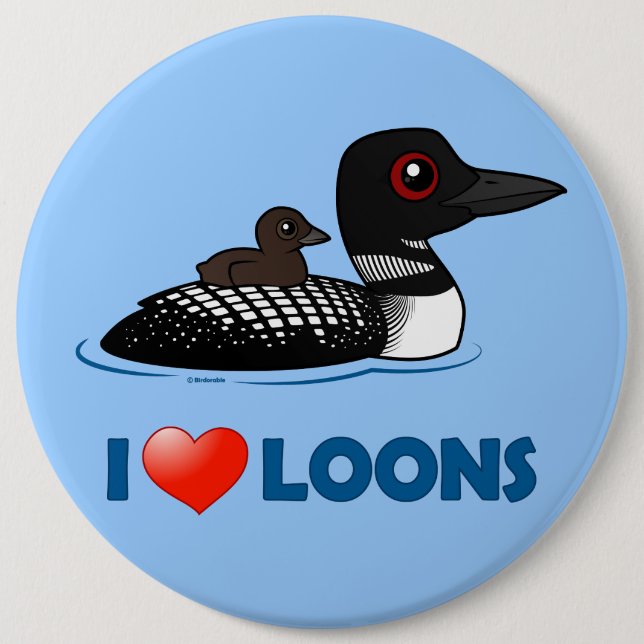 Badge Rond 15,2 Cm J'aime des dingues (Devant)