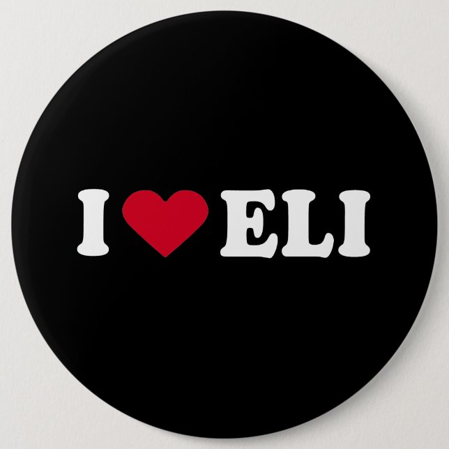 BADGE ROND 15,2 CM J'AIME ELI (Devant)
