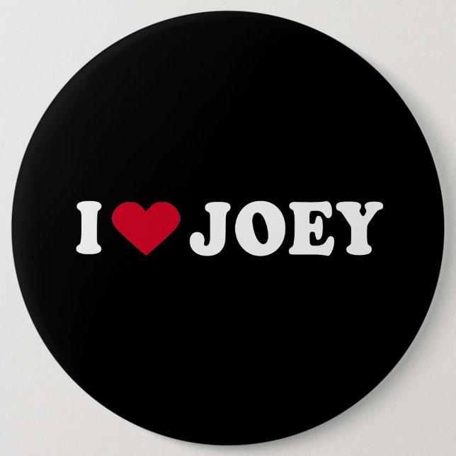 BADGE ROND 15,2 CM J'AIME JOEY (Devant)