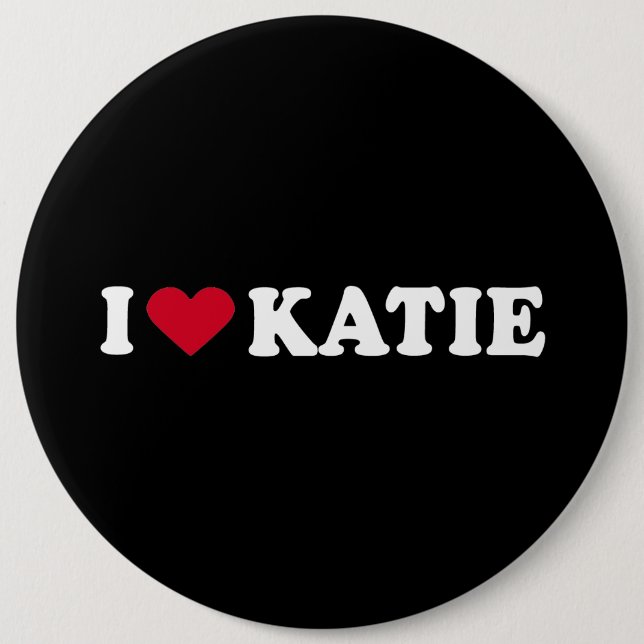 BADGE ROND 15,2 CM J'AIME KATIE2 (Devant)