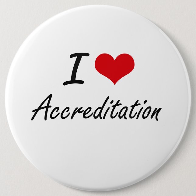 Badge Rond 15,2 Cm J'aime la conception artistique d'accréditation (Devant)