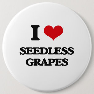 Badge Rond 15,2 Cm J'aime les raisins aspermes