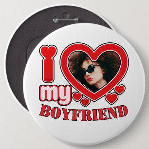 Badge Rond 15,2 Cm J'Aime Mon Petit Amis Personnalisé
