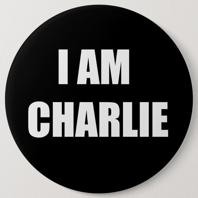 BADGE ROND 15,2 CM JE SUIS CHARLIE (Devant)