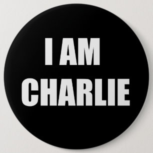BADGE ROND 15,2 CM JE SUIS CHARLIE