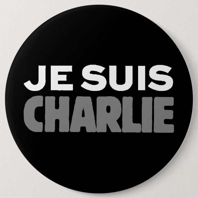 Badge Rond 15,2 Cm Je Suis Charlie (Devant)