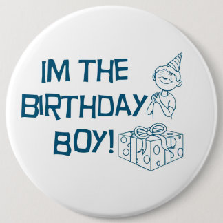Badge Rond 15,2 Cm Je suis le bouton de garçon d'anniversaire -