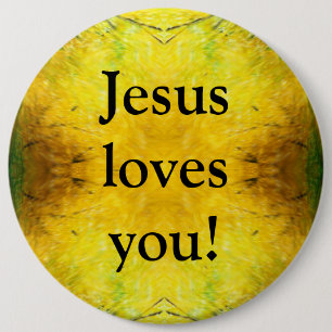 Badge Rond 15,2 Cm Jésus t'aime !