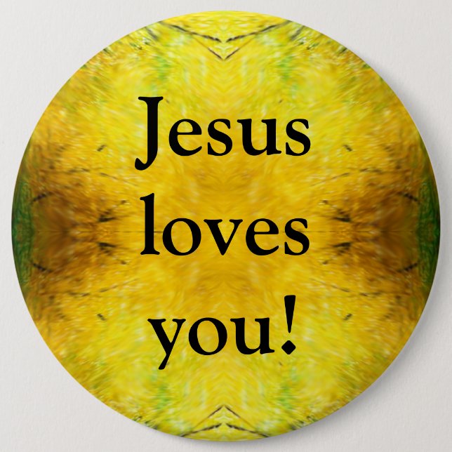 Badge Rond 15,2 Cm Jésus t'aime ! (Devant)