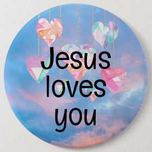 Badge Rond 15,2 Cm Jésus t'aime