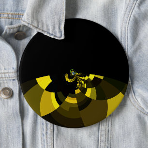 Badge Rond 15,2 Cm Jet Black et Gold Vector Art Design graphique
