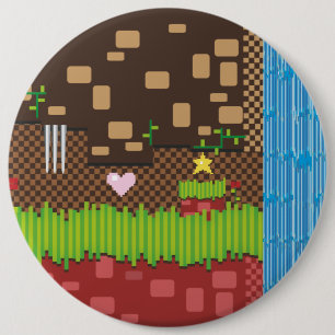 Badge Rond 15,2 Cm Jeu Retro