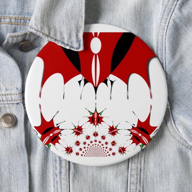 Badge Rond 15,2 Cm Joli drapeau du Kenya. (En situation)