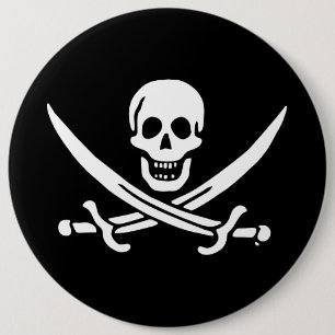 Badge Rond 15,2 Cm Jolly roger drapeau de pirate