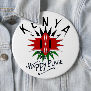 Badge Rond 15,2 Cm Joyeux Kenya Place