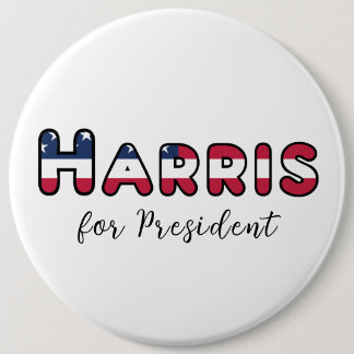 Badge Rond 15,2 Cm Kamala Harris pour le président