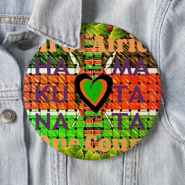 Badge Rond 15,2 Cm Kenya Hakuna Matata (En situation)