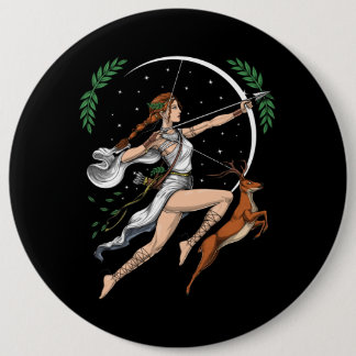 Badge Rond 15,2 Cm La déesse grecque Artemis