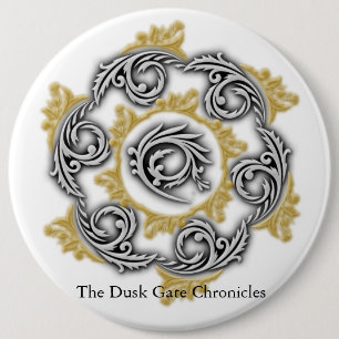 Badge Rond 15,2 Cm La porte de crépuscule fait la chronique du bouton