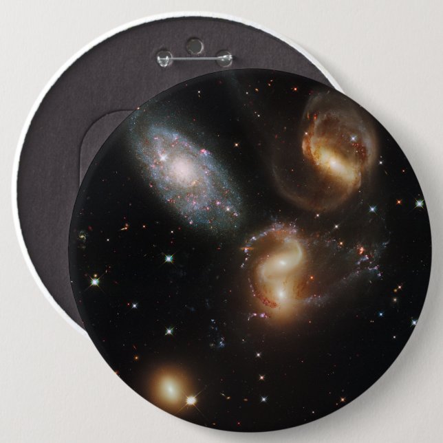 Badge Rond 15,2 Cm La quintette de Stephan : Une épave galaxie galact (Devant & derrière)